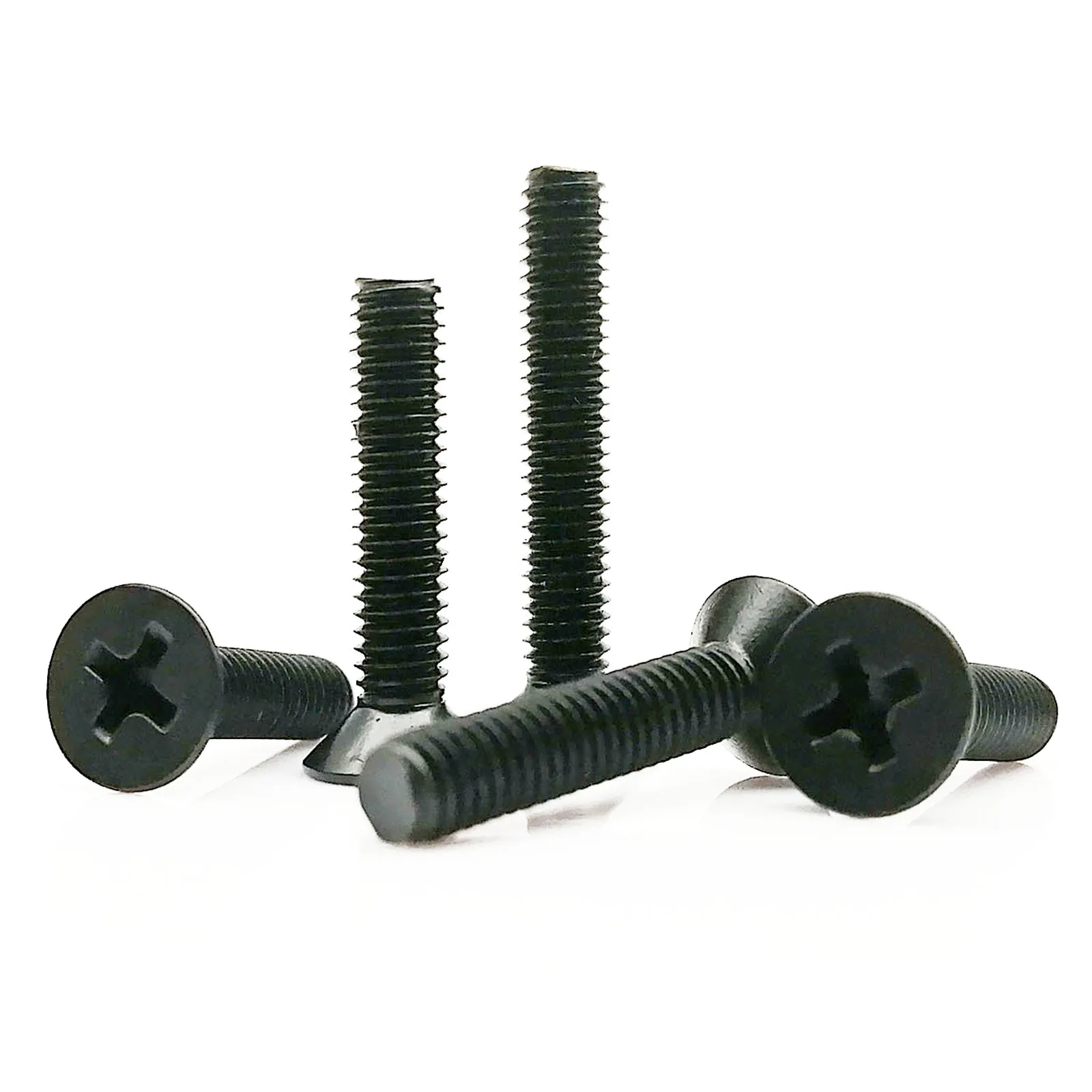 

2/5/10/20/50pcs GB819 M1.6 M2 M2.5 M3 M4 M5 M6 M8 M10 Black 304 Stainless Steel Cross Phillips Flat Countersunk Head Bolt Screw