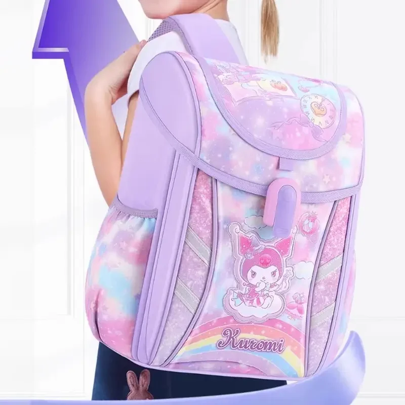 Милый детский рюкзак Sanrioed с аниме Kuromi школьные и детские портфели для учеников