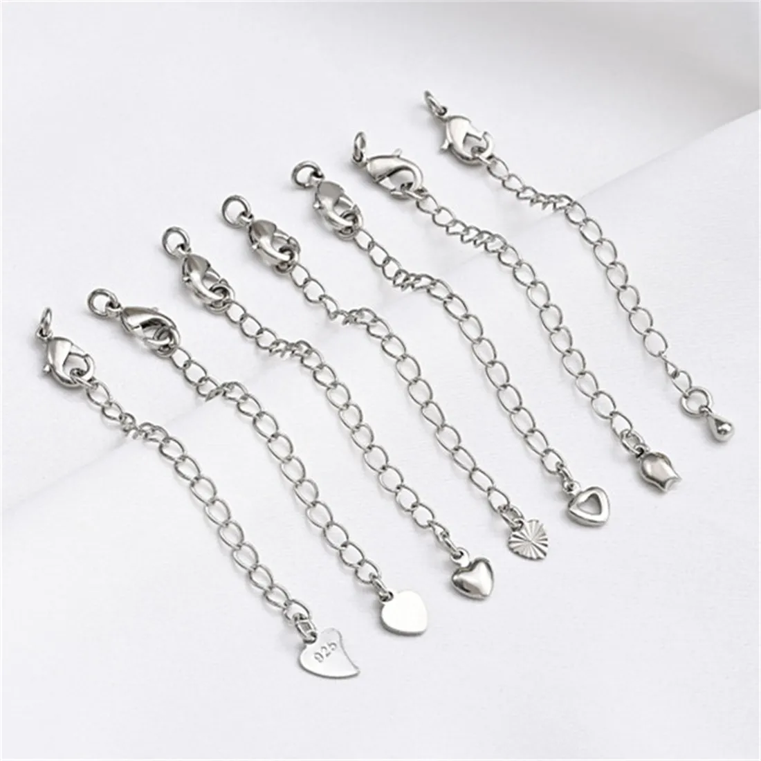 Цепочка-хвост платиновая цепочка-удлинитель самодельный браслет ожерелье