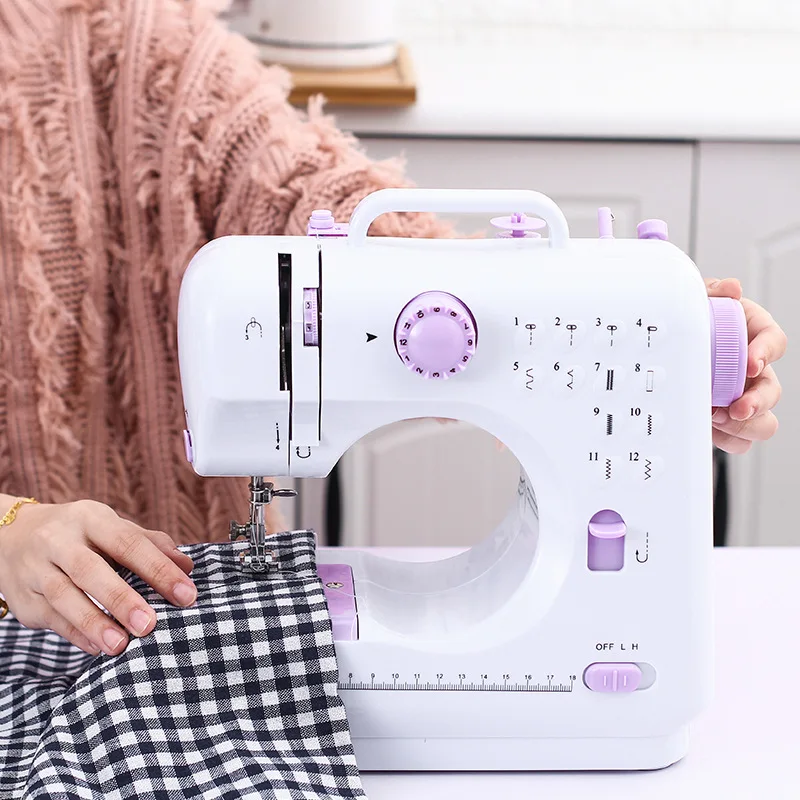 

Mini sewing machine Portable household night light Pedal Straight hand table Double line kit Electric