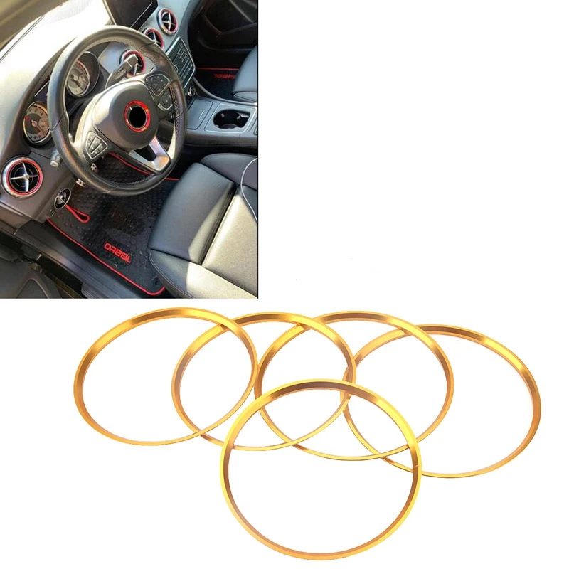 

Car Air Vent Outlet A/C Ring Trims Stickers Cover for Mercedes-Benz A/B Class CLA GLA180 200 220 250 260