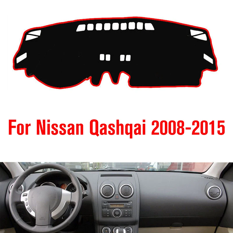 Para nissan qashqai rogue j10 2008-2015 painel do carro cobre esteira sombra almofada tapetes acessórios