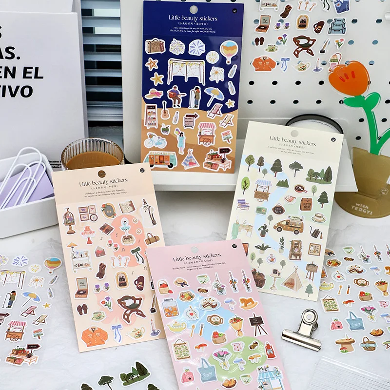 

Creative Cute Home Kitchen Display Camping Scrapbooking Stickers Decorative Sticker Diy Craft Photo Albums