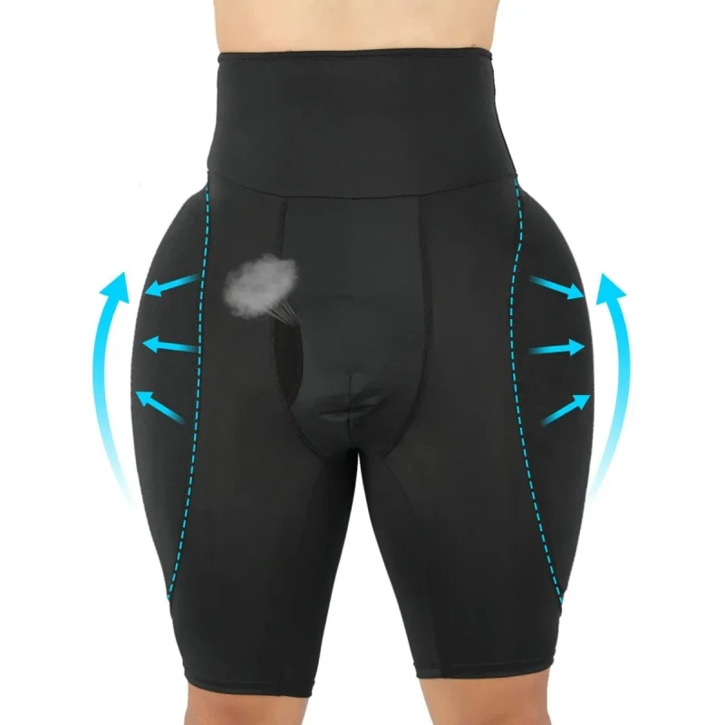 Men Padded Underwear Thigh Control Hip Enhancer Shapewear Shorts High Waist Slimming Body Shaper Boxer Brief S-6XL