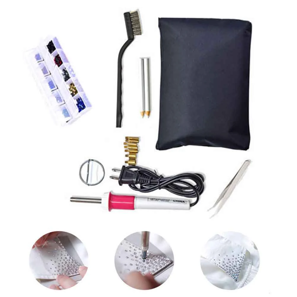 

Аксессуары для одежды, оригинальный набор, сумка для хранения, швейная чистящая щетка, Красочные Стразы для свадебного платья с быстрым под...