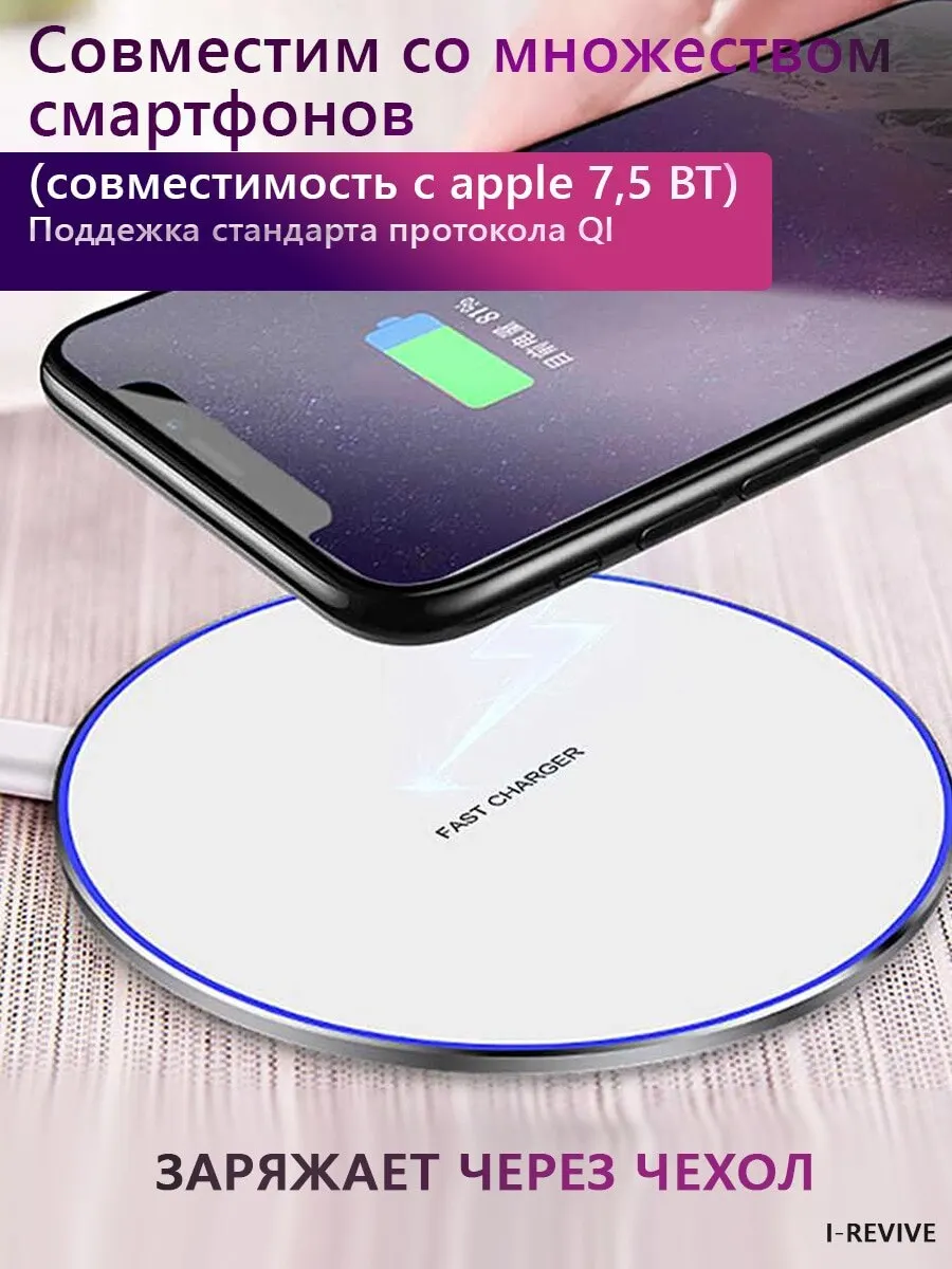 Беспроводное зарядное устройство беспроводной зарядки для iPhone Xiaomi Samsung зарядное устройство 15 в аккумуляторный планшет Qi Android on.