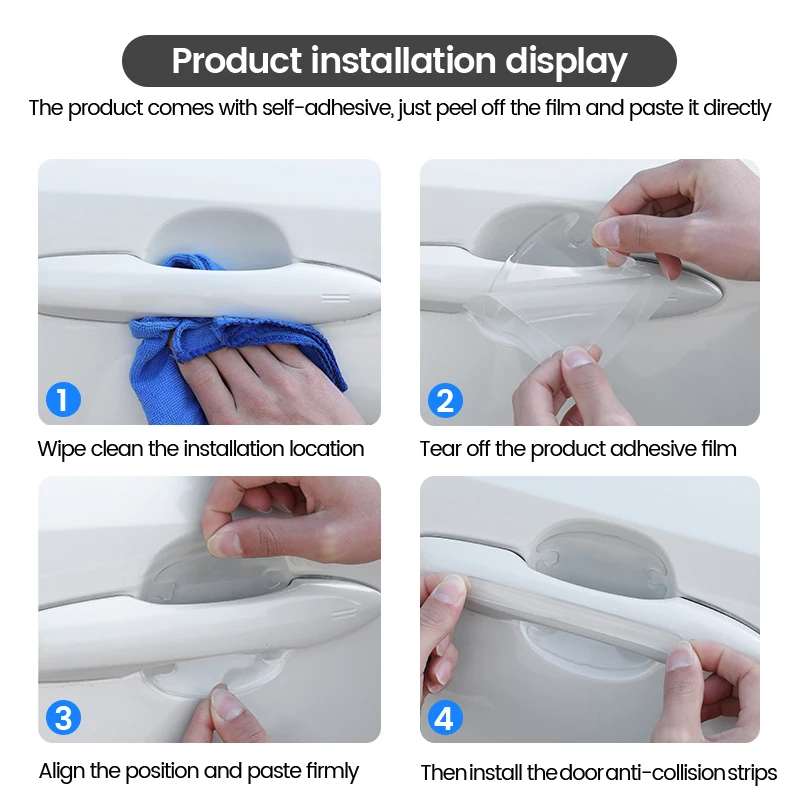 Защитная Наклейка на дверную чашу автомобиля наклейка против царапин прозрачная