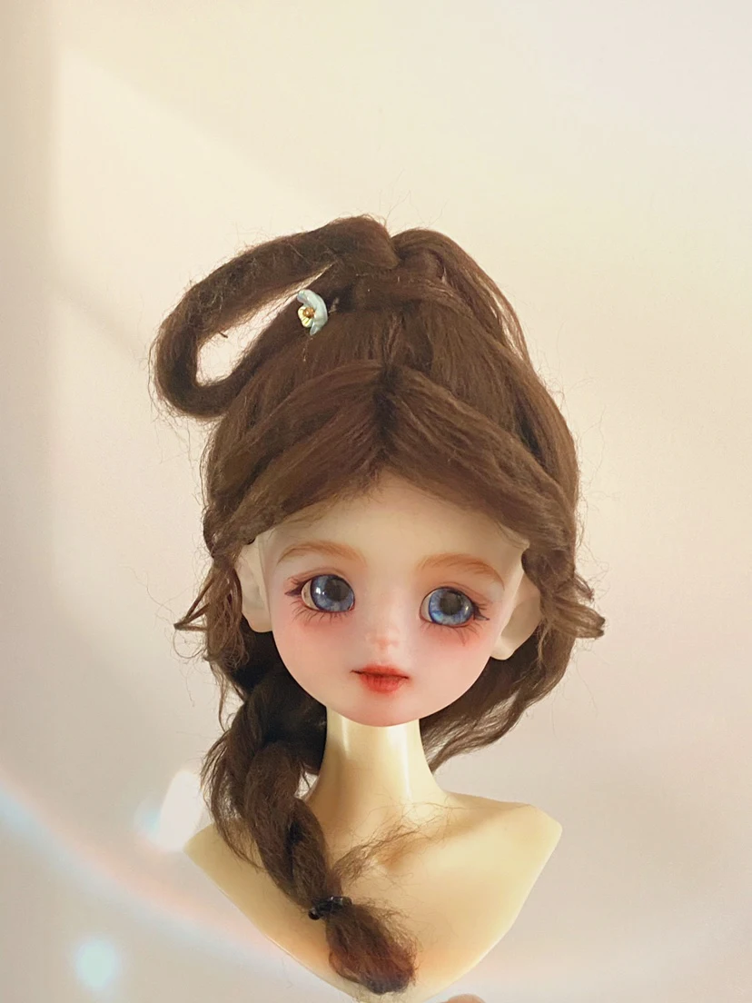 Модный парик для куклы 1/8 1/6 1/4 BJD коричневые волосы OB11 (окружность головы 12 5-19 см)
