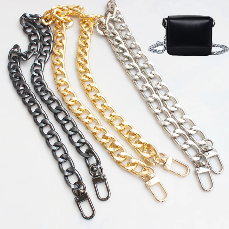

30/60/100cm Metal Purse Chain For Handbag Bag Strap Handle Replacement Shoulder Bag Chains Bag Accessories Gold/Silver/Black