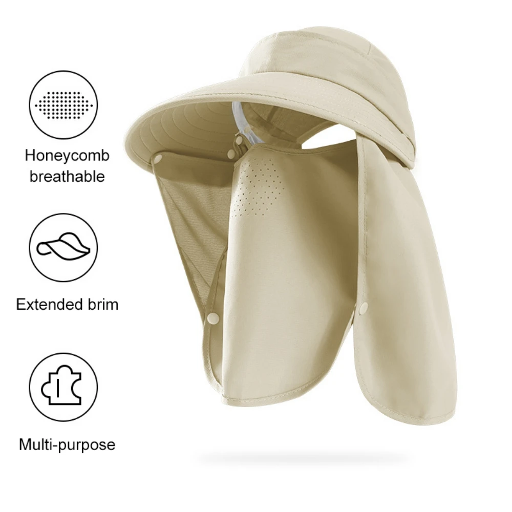 

Fisherman Hat Men And Women Breathable Removable Large Brim Empty Top Hat