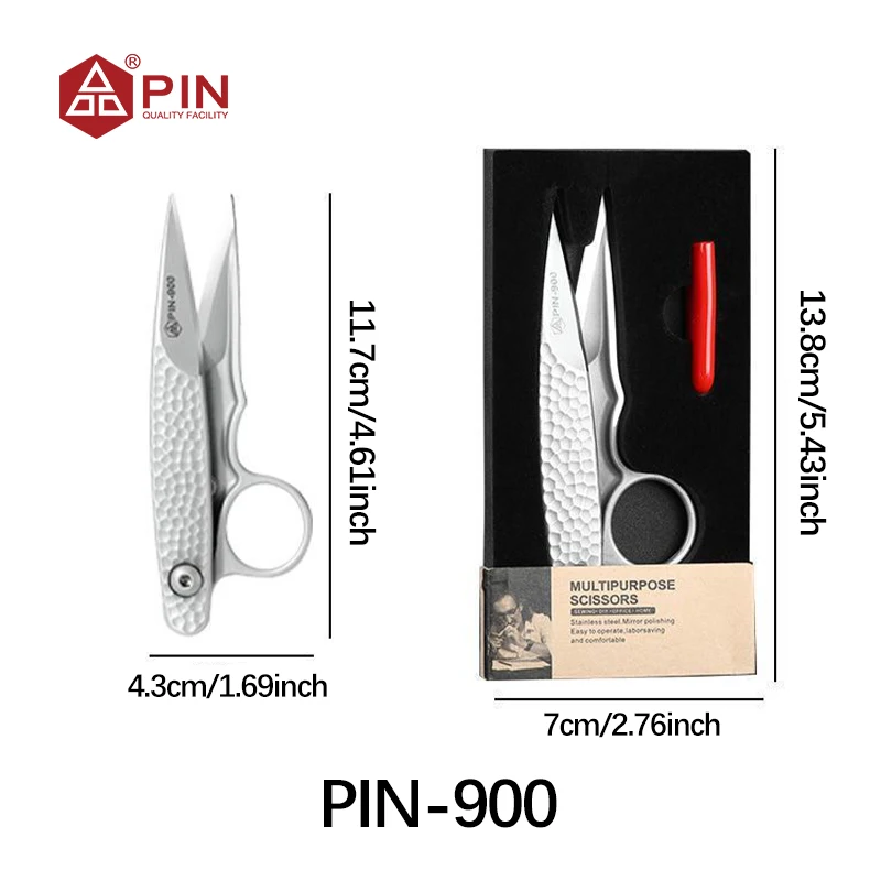 Фото Ножницы для вышивания из микрокристаллической стали PIN, 11,7 см/4,61 дюйма, ультра-хострые швейные ножницы для изготовления ткани и ниток №2