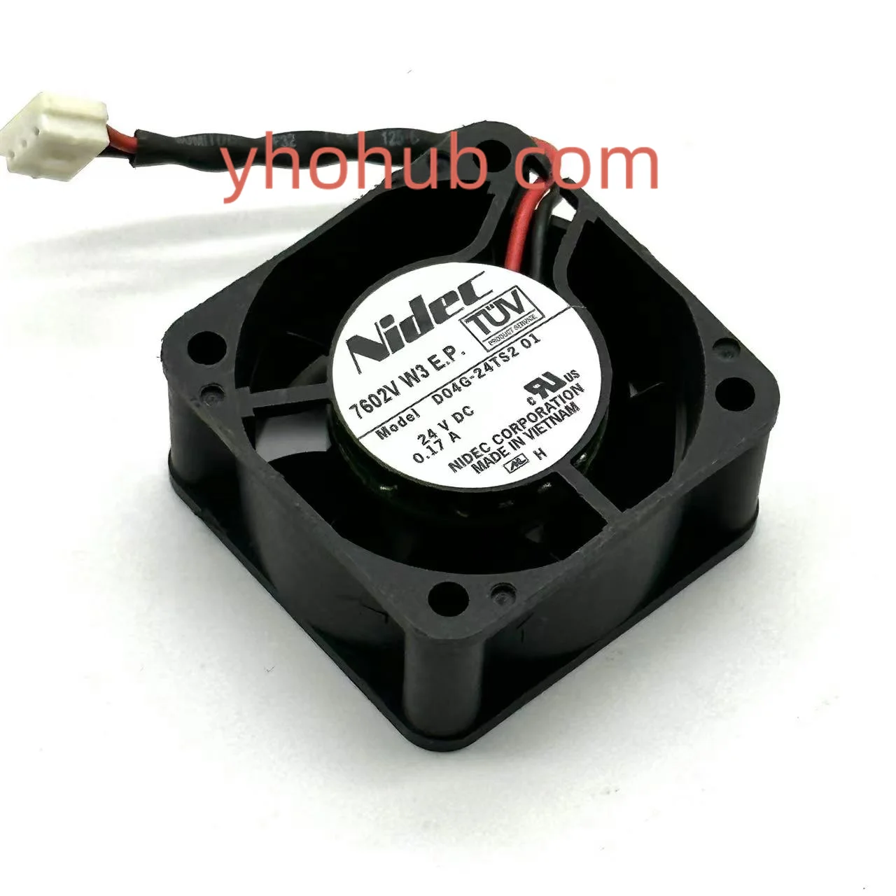 Двухпроводной Вентилятор охлаждения сервера Nidec D04G-24TS2 01 DC 24V 0.17A 40x40x20 мм