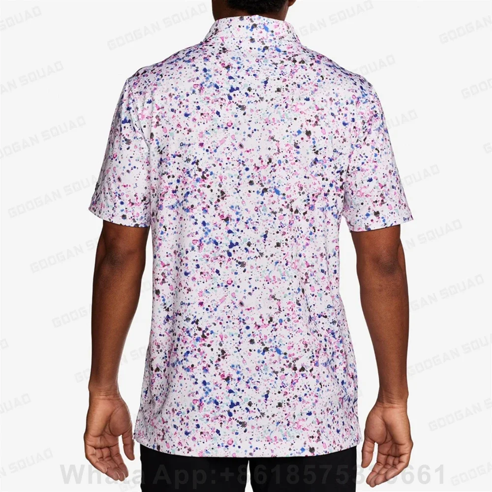 Мужские рубашки для гольфа модная рубашка-поло с лацканами высококлассные