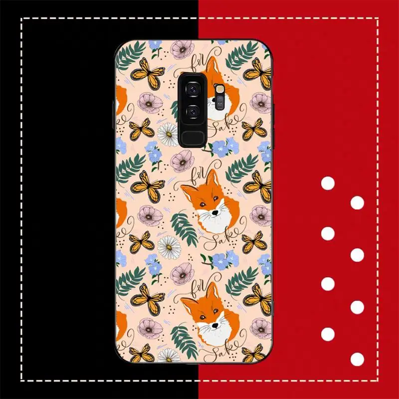 Fox Bling Cute Phone Case for Samsung S20 lite S21 S10 S9 plus for Redmi Note8 9pro for Huawei Y6 cover