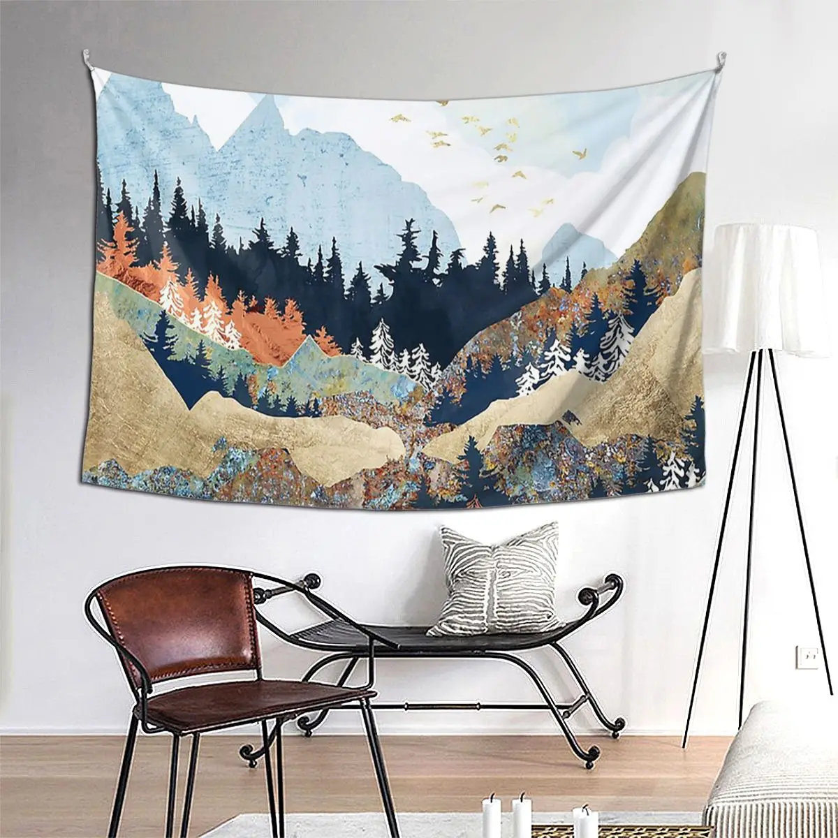 

Весенний Полетный гобелен, искусство, настенный, эстетический, домашний декор, гобелены для гостиной, спальни