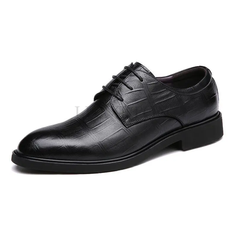 

Men Dress Shoes Trend PU Classic Round Toe Lace-up Business Casual Oxford Shoes Mens Casual Shoes Men Leather ShoesMens Loafers