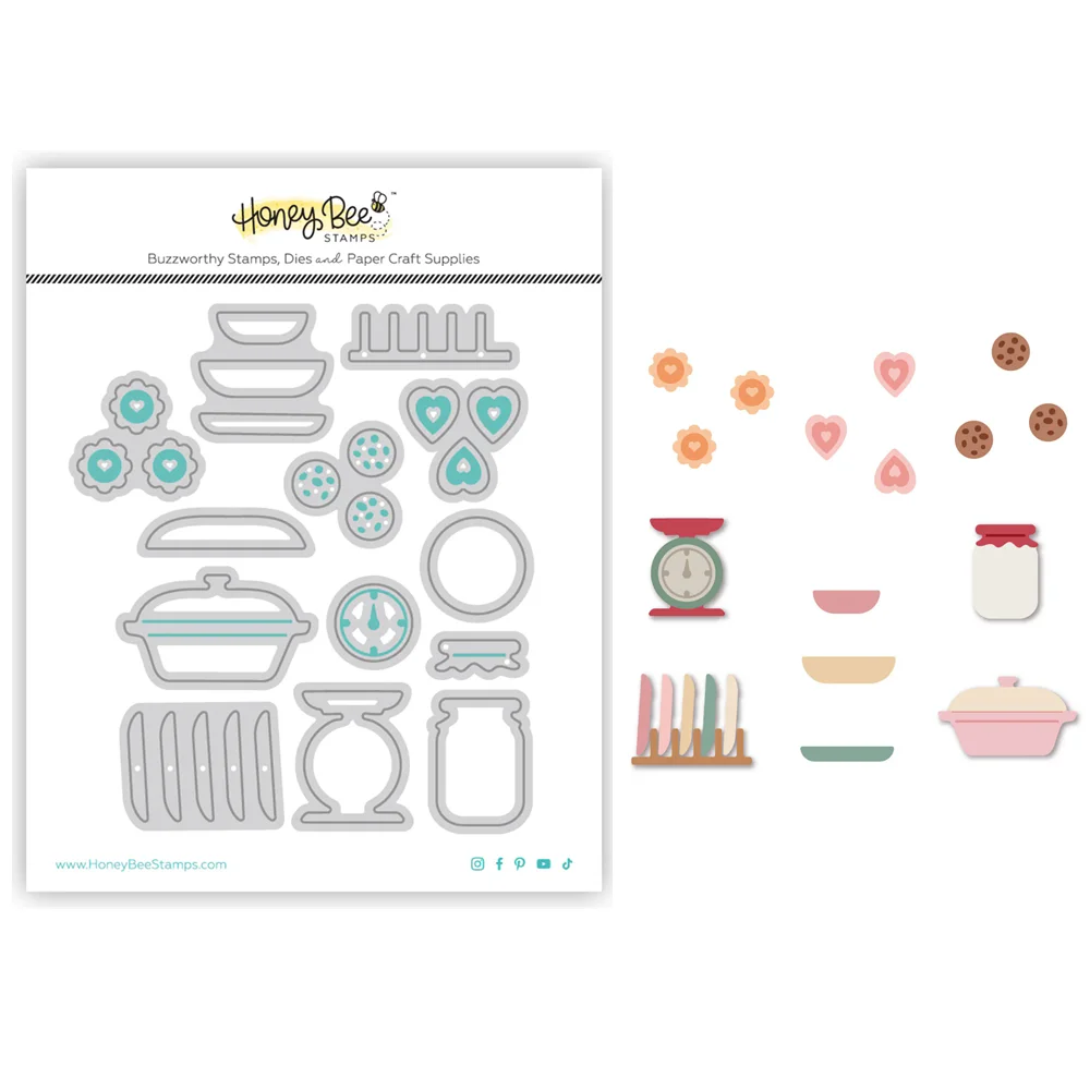 HonB Hoosier Cabinet - Дополнительные рождественские штампы для выпечки новых 2024 рамка