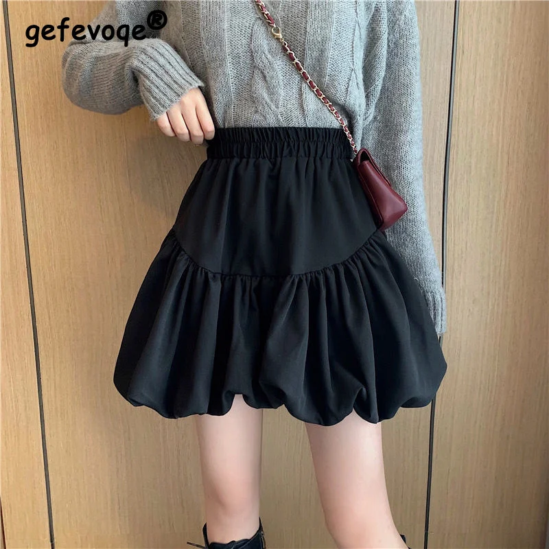 2022Summer Fashion Kawaii Y2K Fluffy Chic Sweet Pleated A-line Mini Skirt for Women Japanese Streetwear Harajuku Sexy Skirts 90s