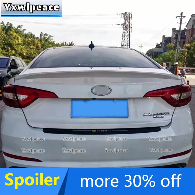 

For Hyundai Sonata 2015 2016 High Quality ABS Plastic Unpainted Color Rear Trunk Cover Spoiler Car Accessories