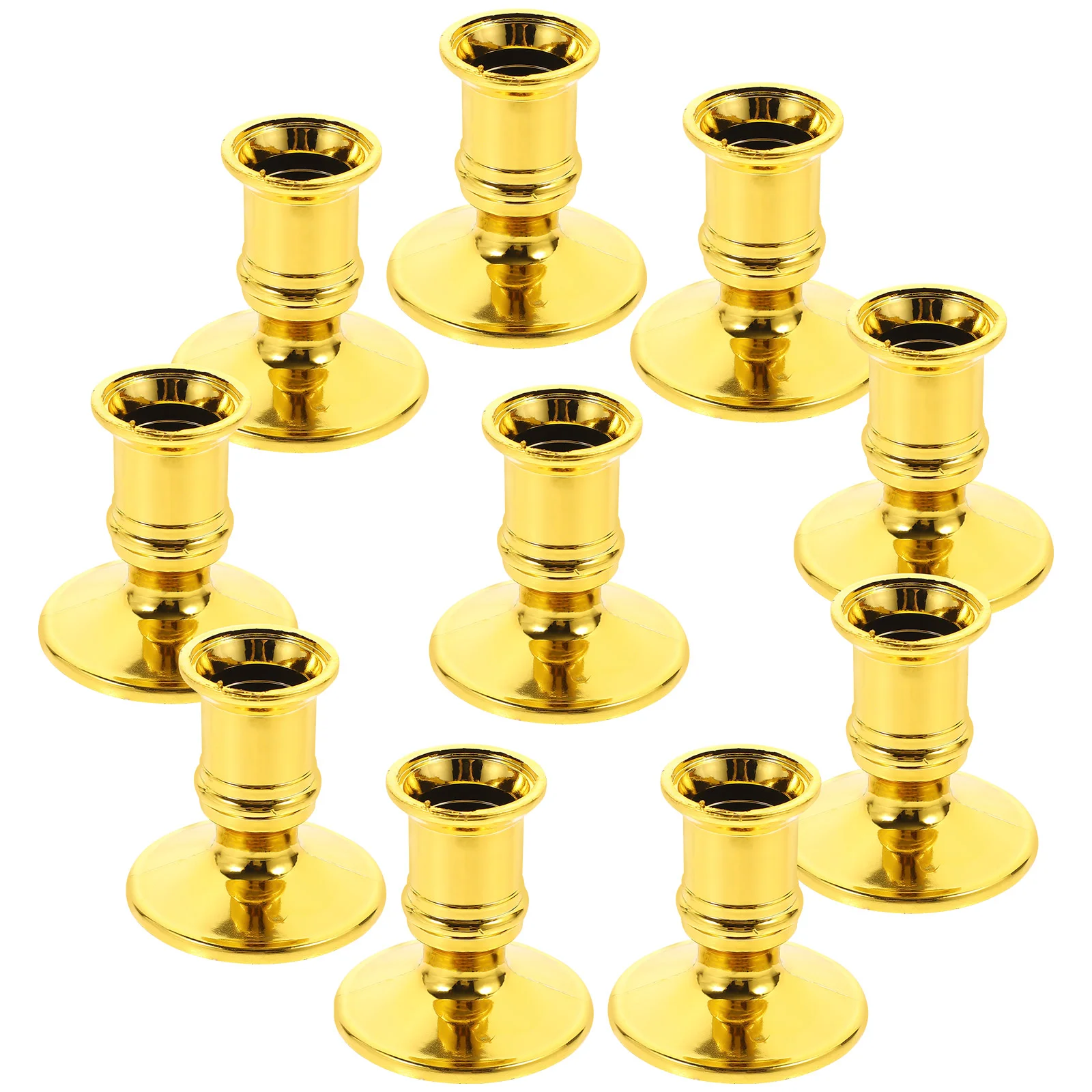 

20 PCS Electronic Base Wedding Centerpieces Candleholders Decor Table Desktop Plastic Candlestick Fashion Gold