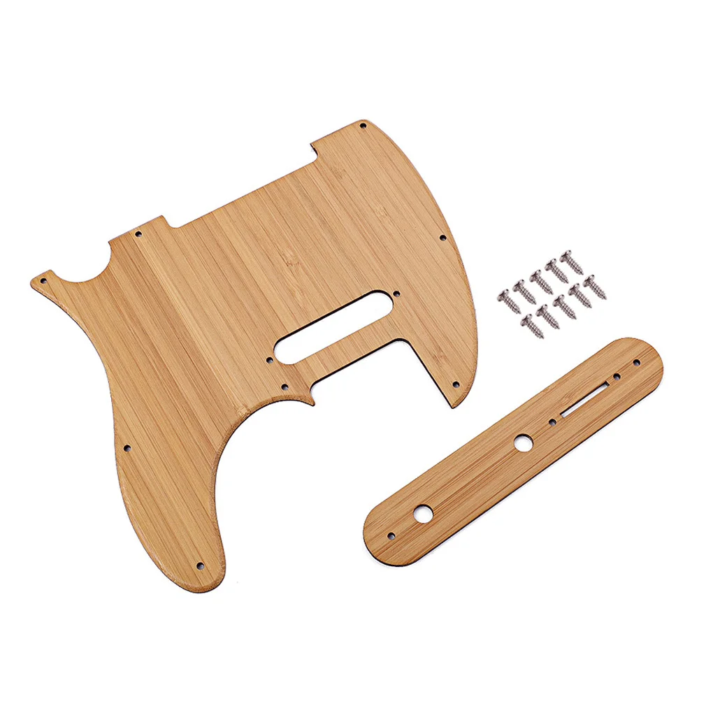 

Bamboo TL Pickguard Handmade Scratch Plate Pickup Covers Guitar Parts Stable Standard Pickguard Screws FD Style Guitar