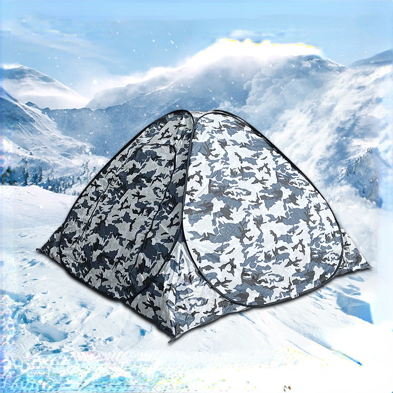 

Winter Ice Fishing House Tent Pop Up Tent Privacy Quick Open Outdoor Camping Beach Watching Bird Shooting Changing Room Tent