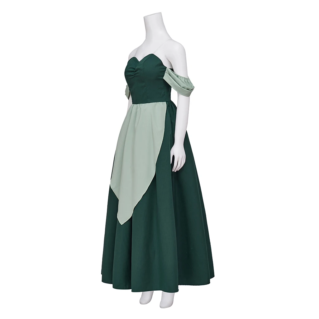 Зеленое платье принцессы Paulette для косплея костюм аниме Бимперты сексуальное