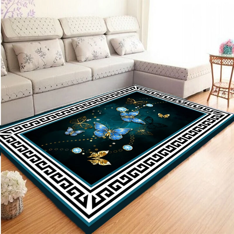 Modern Chinese style living room carpet coffee table floor mat Chinese style study bedroom bedside home decoration anti slip flo