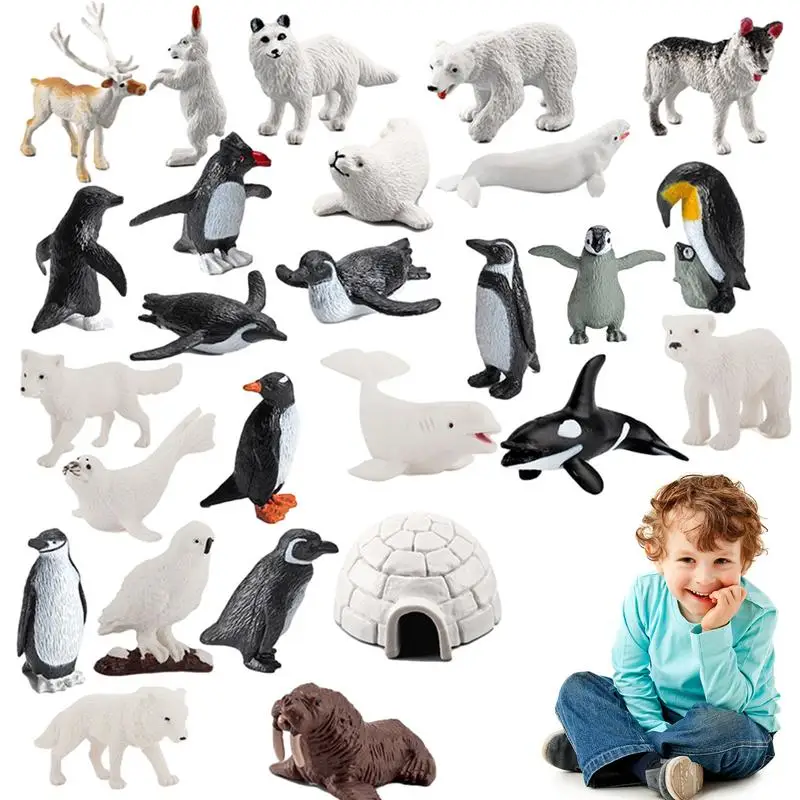 

Animal Toy Small Ocean Animal Figurine Set With Whales Arctic Animal Portable Animals Figurines For Kids Educational Toys