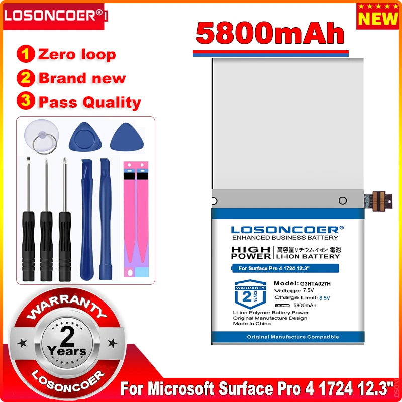 Аккумулятор для ноутбука LOSONCOER G3HTA027H DYNR01, 5800 мач, 1724 в
