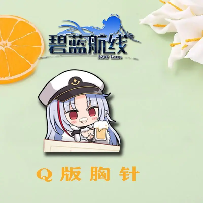 6 шт. новый значок аниме Azur Lane брошь булавка для одежды украшение рюкзака