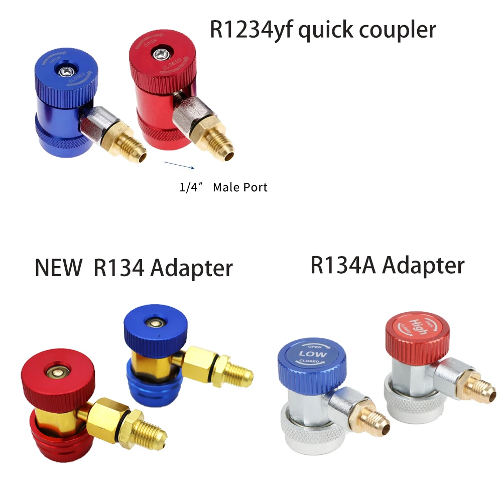 r134a/r1234yf Car A/C Air Condition Quick Coupler Adapter H/L Manifold Connector R134A Remover Tool Conditioning Accessories |