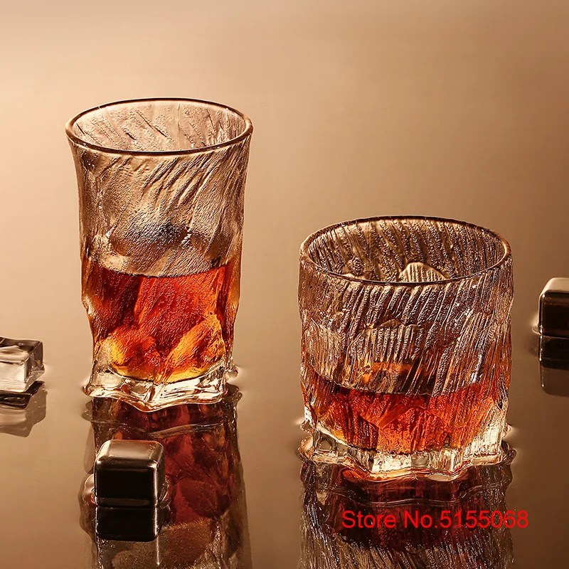 Glacier Старомодное Стекло для виски матовая поверхность льда бокалы винной скалы