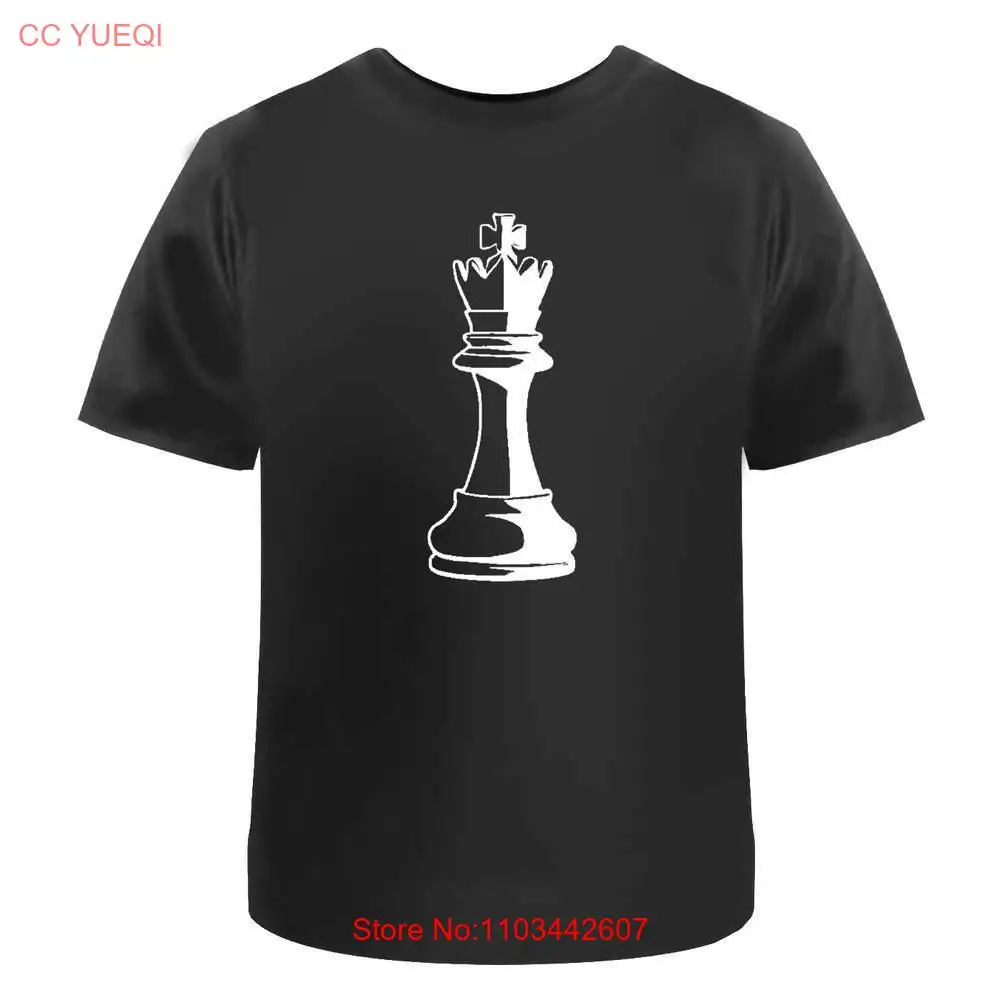Мужские/женские хлопковые футболки Король шахматных изделий (TA044830)