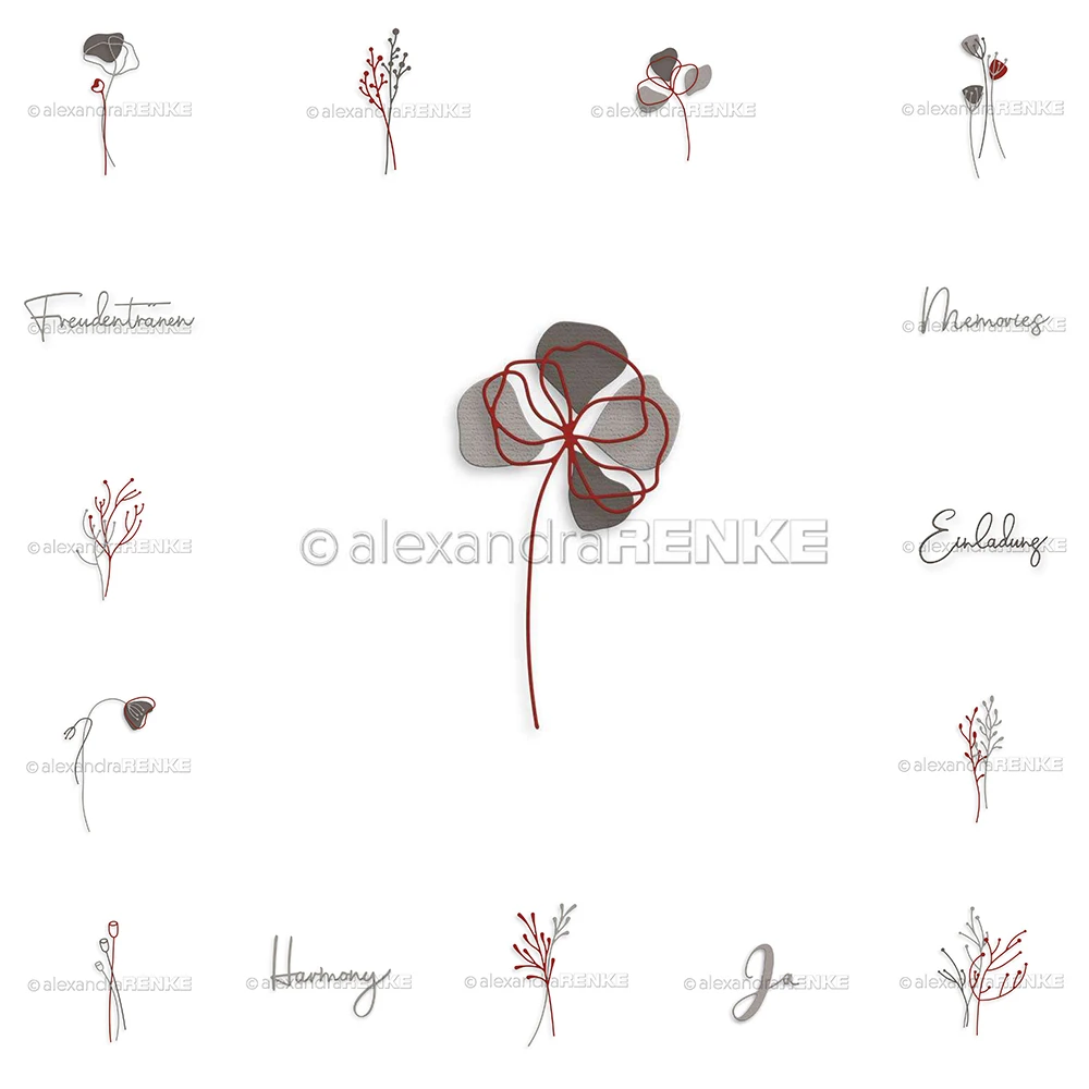 

Buds Artist Flower Trees Memories Buds Harmony Handwriting Stencil Metal Cutting Dies New Scrapbook Decorate Embossing Template