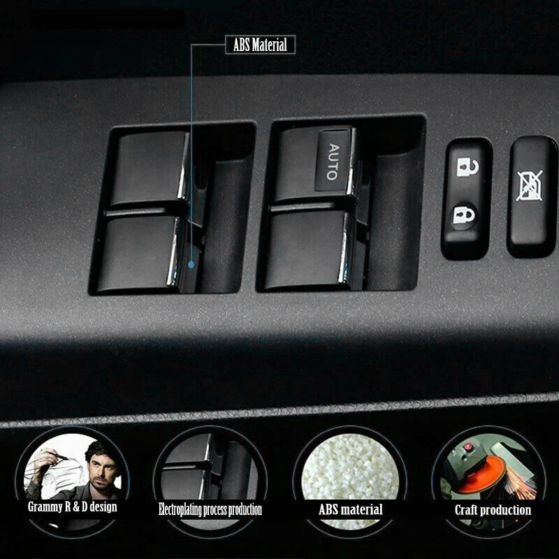 Автомобильный переключатель стекла Стайлинг накладка аксессуары для Toyota Land Cruiser