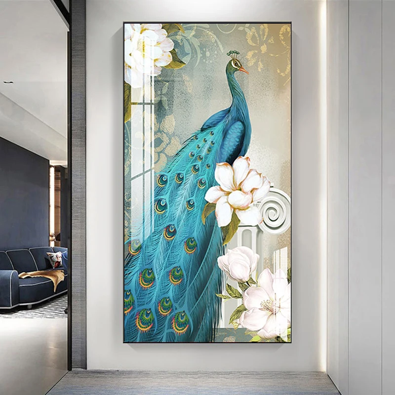 

5D Diamond Embroidery Animal Peacock Flower Cross Stitch Diamond Painting Needlework Home Decor Christmas Present