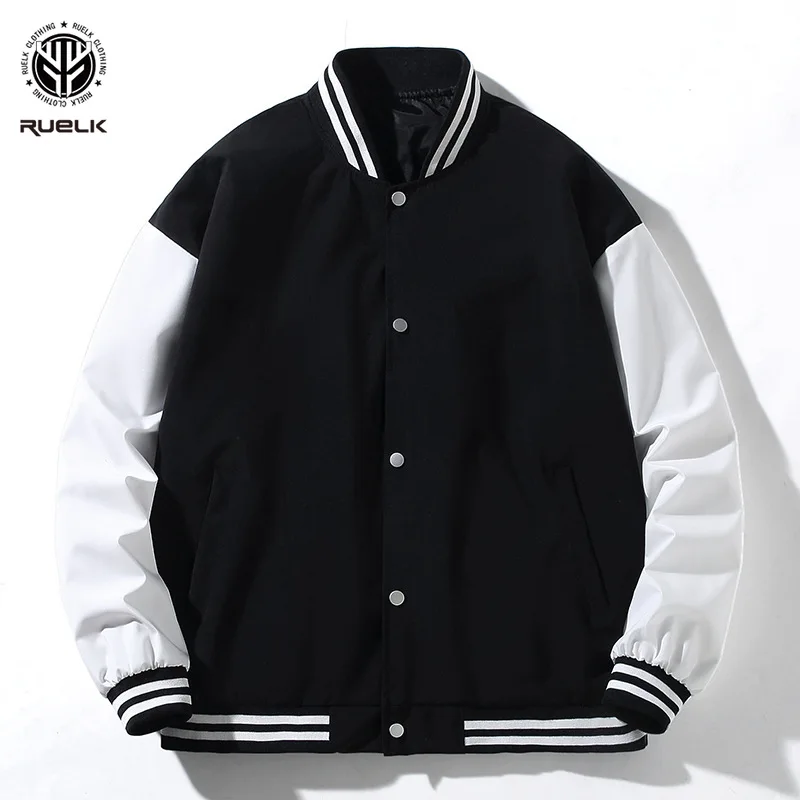 

Baseball Uniform Jacket Men Spring and Autumn Flight Outwear Spring Couple Tide Brand Striped Print Men Baseball Jacket Outwear