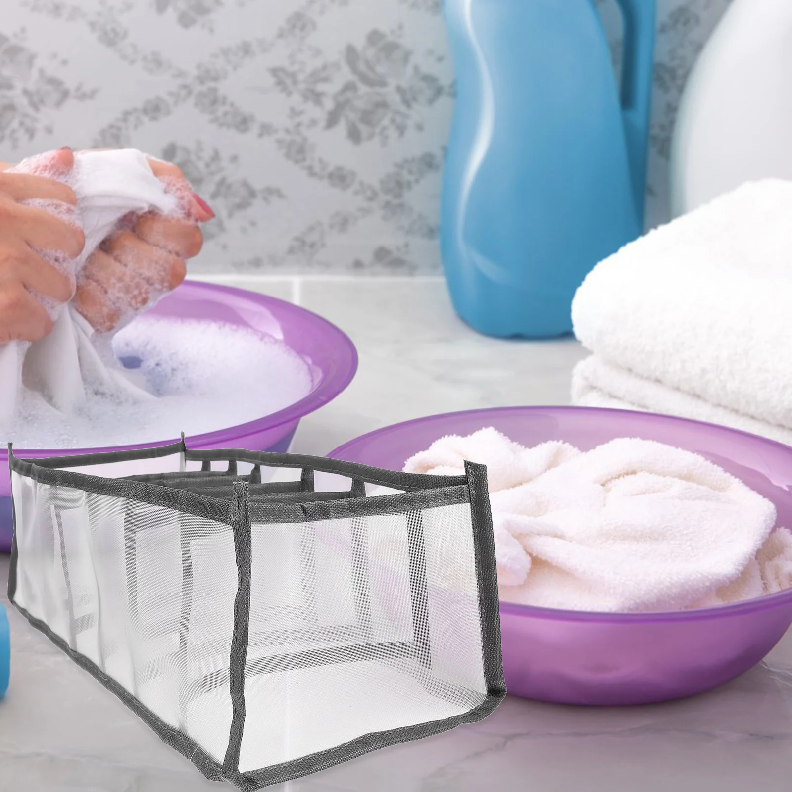 

2 Pcs Wardrobe Organizers Socks Foldable Case Cabinet Closet Finishing Holder Wardrobes Container Clothes Storage