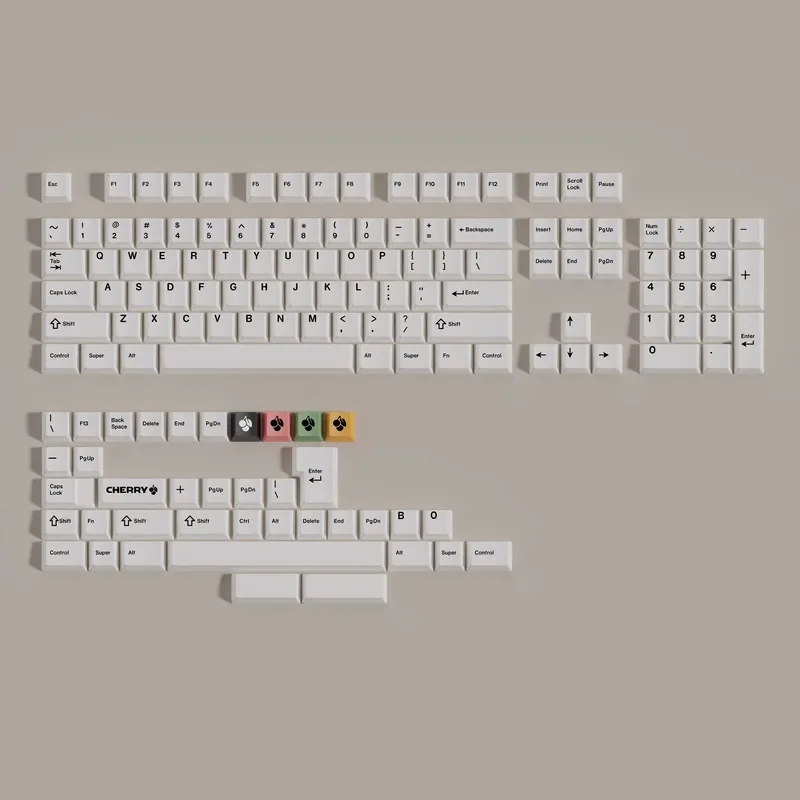 1 комплект GMK Redacted PBOW Honor 2048 Alice French AZERTY колпачки для клавиш PBT Dye Subbed ключей вишневый