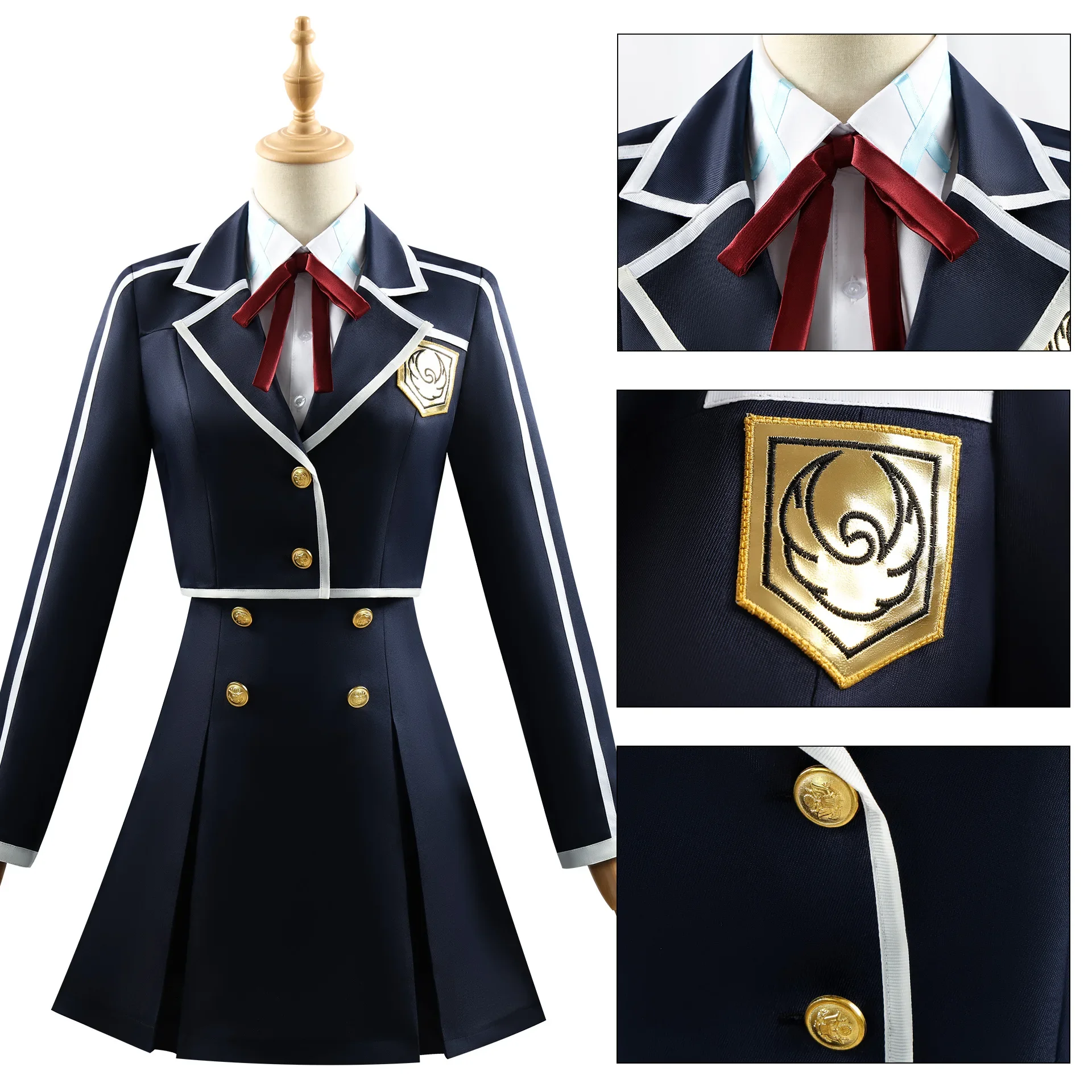 Аниме Юки Асуна Косплей Костюм Sword Art Online Школьная форма Пальто Рубашка Юбки