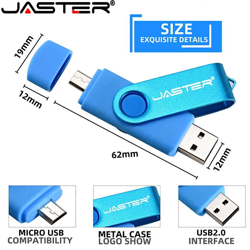 

JASTER 3 In 1 USB Flash Drive 64GB OTG High Speed Pen Drive 32G Gift Memory Stick Music U Disk Mini Car Pendrive 8GB 16GB