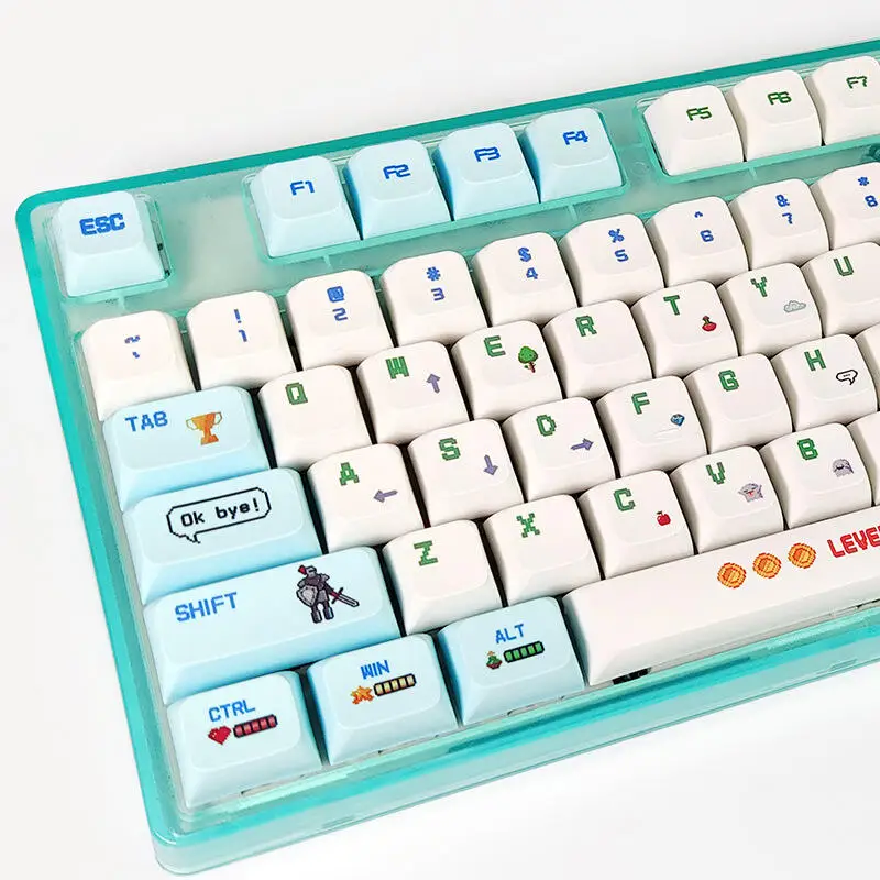 

Dragon Quest 104+28 XDA-like Profile Keycap Set Cherry MX PBT Dye-subbed for Mechanical Gaming Keyboard
