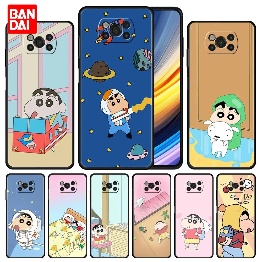 

Cover Case for Xiaomi Mi Poco X3 NFC F3 11t 11Lite M3 X3 10s 10t 9t 11Pro+ K40 Pro Plus Cell Cartoon Crayons Shin-Chan Anime