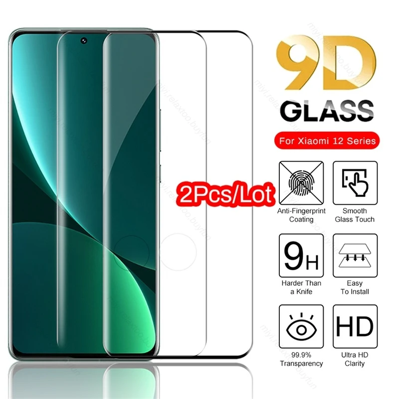 

2 шт. изогнутое защитное закаленное стекло 9D для Xiaomi 12 Pro, защитное стекло Xiomi Mi12 Mi 12 Pro Lite Light 12X, защитная пленка