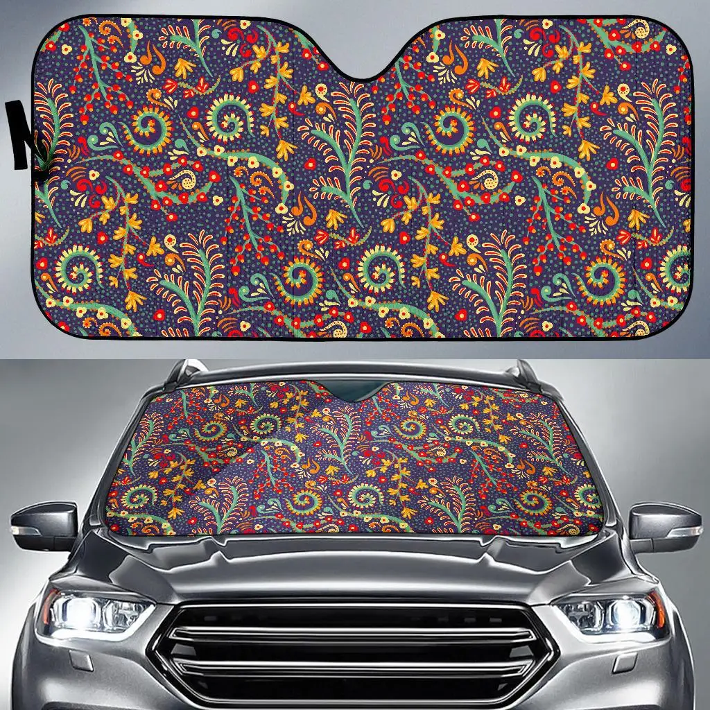 

Mandala Floral Bohemian Pattern Print Car Sun Shade