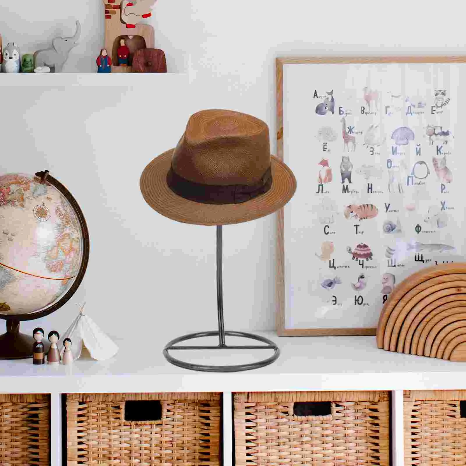 

Hat Stand Rack Display Holder Metal Cap Dark Purple Headband Stands Table Tabletop Storage Organizer Racks Wire Single Holders