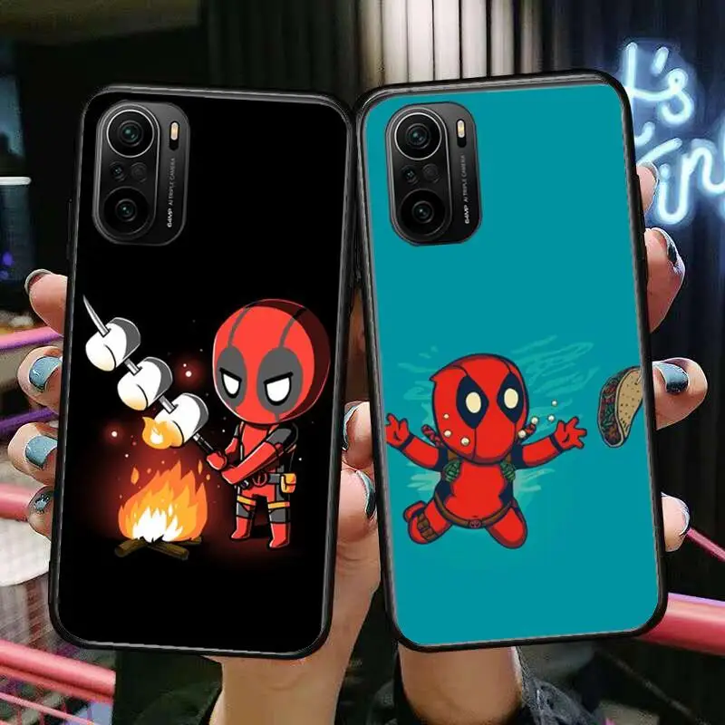 

Marvel Deadpool Phone Case For xiaomi redmi POCO F1 F2 F3 X3 Pro M3 9C 10T Lite NFC Black Cover Silicone Back Prett mi 10 ultra