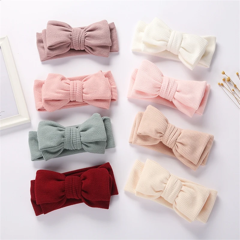 Bowtie Hair Dress Baby Headband Elastic Hairband for Infant 0-3Year Baby Photography Hair Accessories Stylish Bowknot