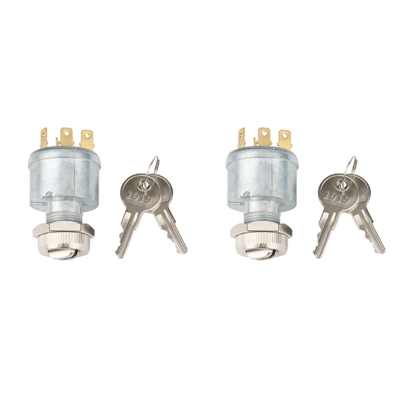 

2X For EZGO TXT Ignition Switch, Starter Switch Key Fits Golf Cart 33639-G01,Golf Cart Accessories